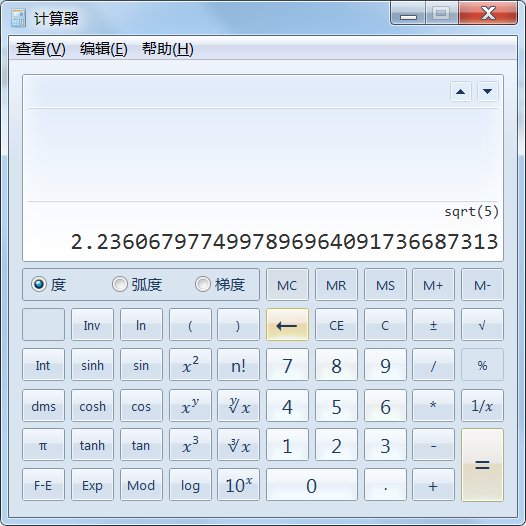 根号5等于多少怎么算