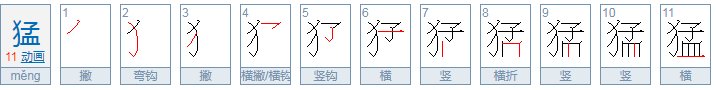 猛 字什么意思