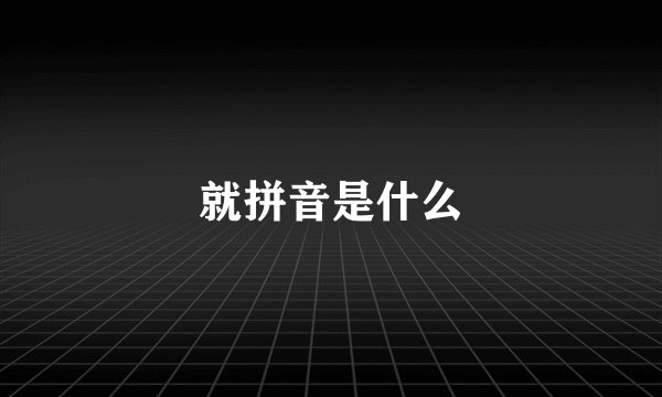 就拼音是什么