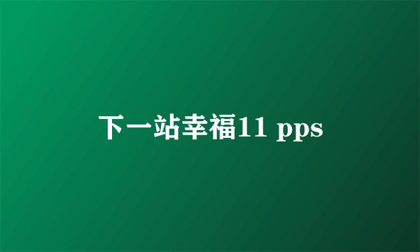 下一站幸福11 pps