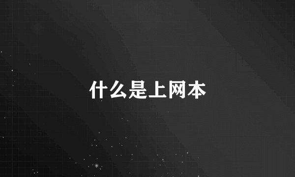 什么是上网本