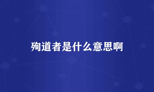 殉道者是什么意思啊