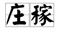 “庄稼”的正确读音是什么？