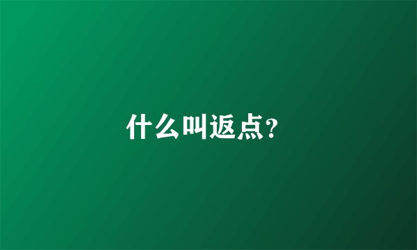 什么叫返点？