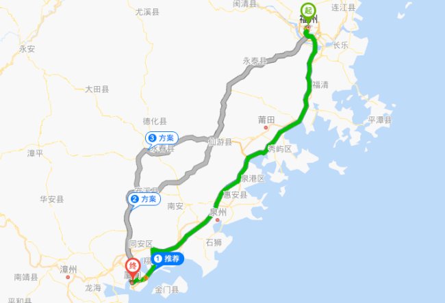 福州到厦门多少公里