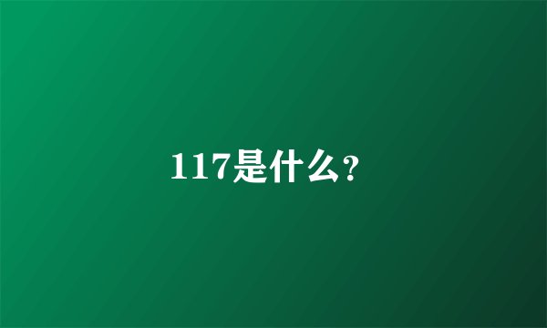 117是什么？
