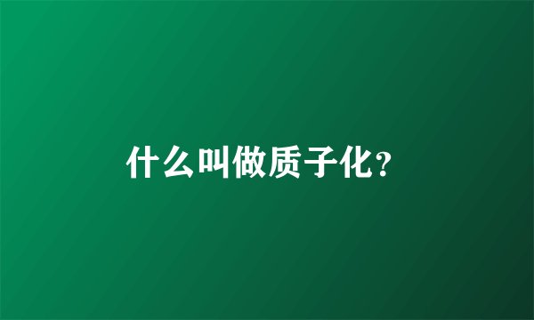 什么叫做质子化？