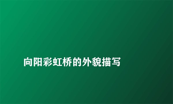 
向阳彩虹桥的外貌描写

