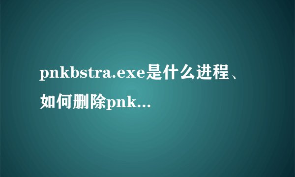 pnkbstra.exe是什么进程、如何删除pnkbstra.exe