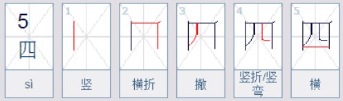 四的笔顺怎么写