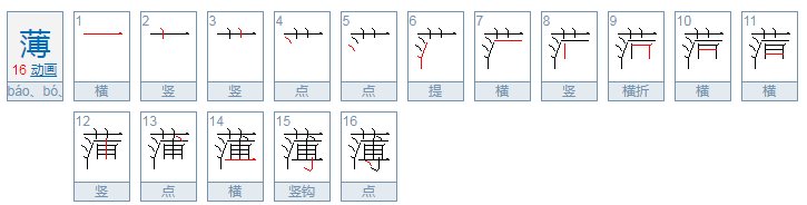 “薄”作为姓氏的时候念什么