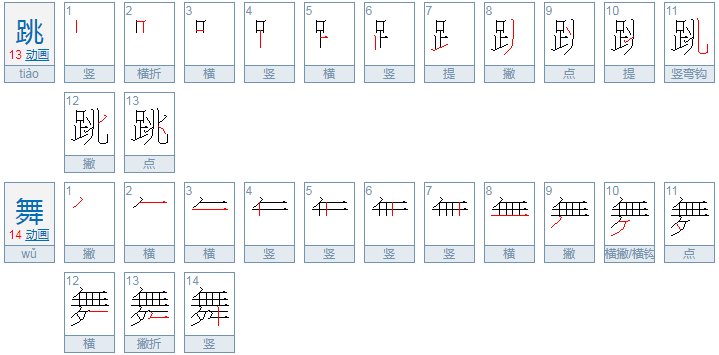 跳舞的拼音是什么