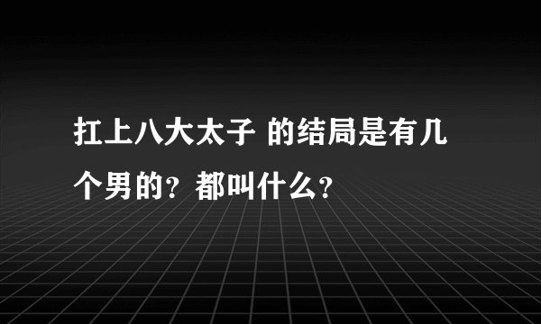 扛上八大太子 的结局是有几个男的？都叫什么？