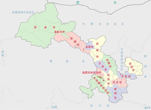 酒泉在地图上是哪?