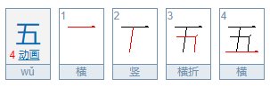 “五”的组词有哪些？