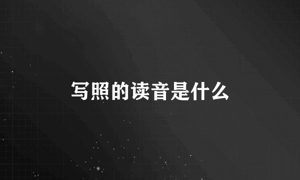 写照的读音是什么