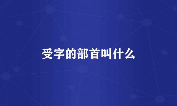 受字的部首叫什么