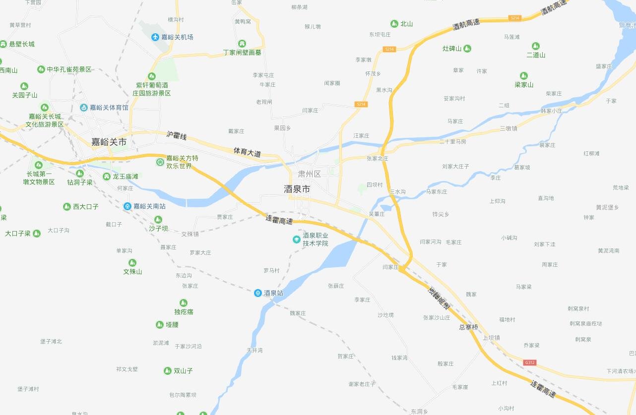 酒泉在地图上是哪?