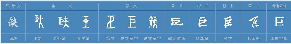 巨人的巨偏旁部首是什么