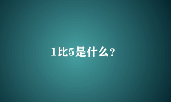 1比5是什么？