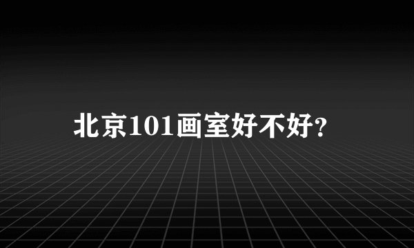 北京101画室好不好？