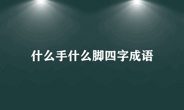 什么手什么脚四字成语