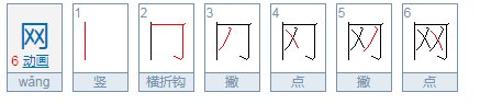网字的笔顺