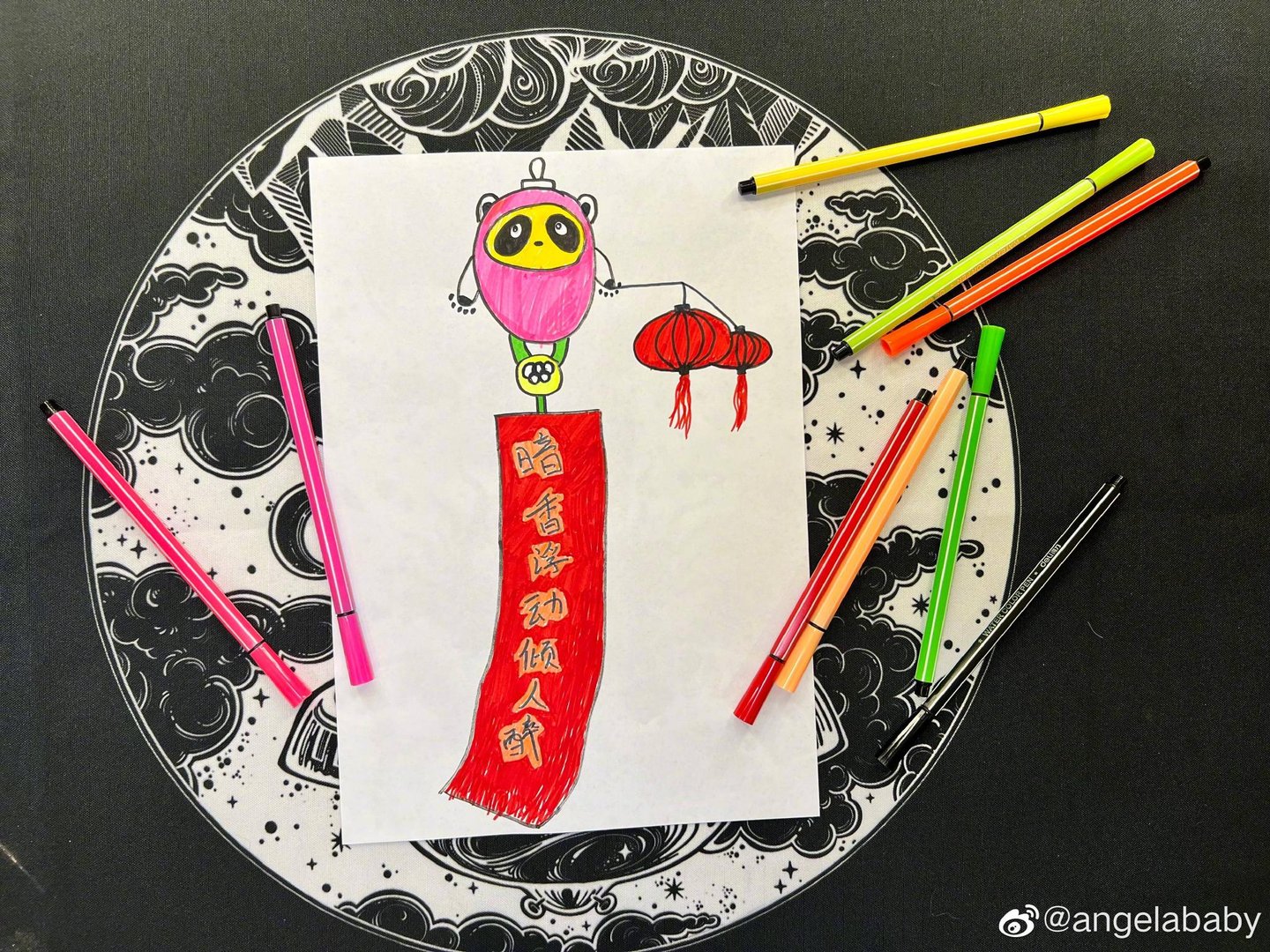 你如何评价Angelababy画的冰墩墩?