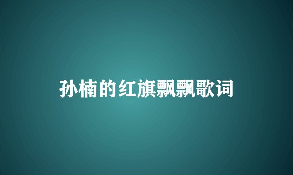 孙楠的红旗飘飘歌词