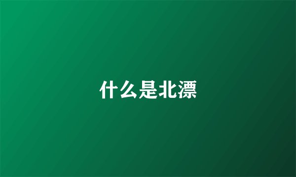 什么是北漂