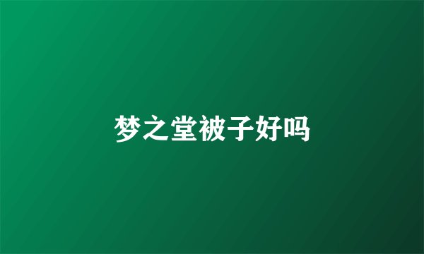 梦之堂被子好吗