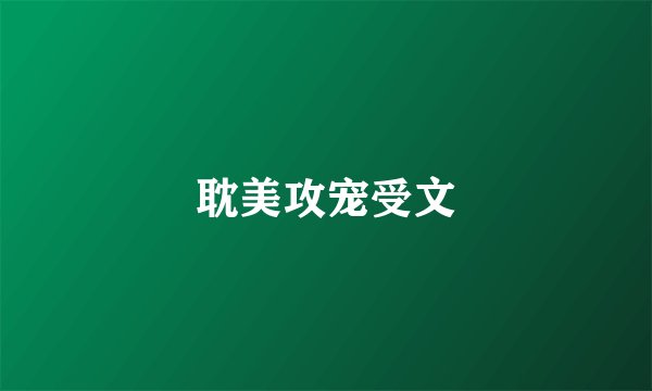 耽美攻宠受文