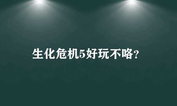 生化危机5好玩不咯？