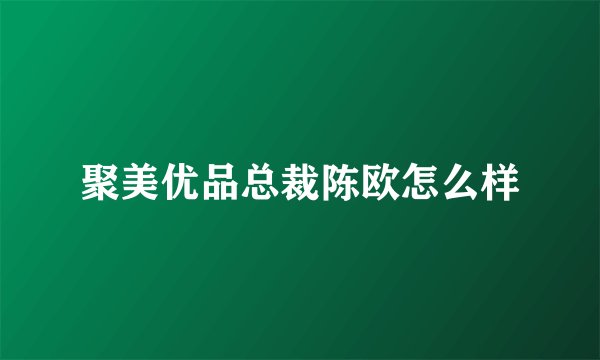聚美优品总裁陈欧怎么样