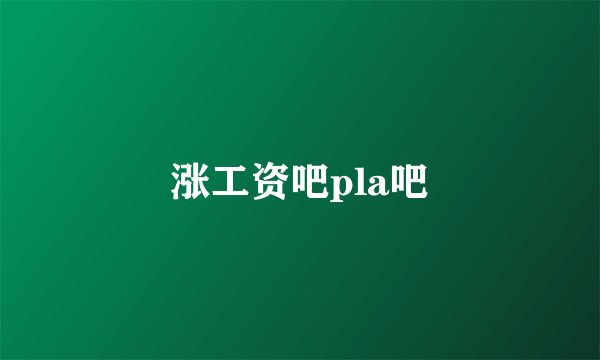 涨工资吧pla吧