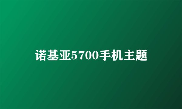 诺基亚5700手机主题