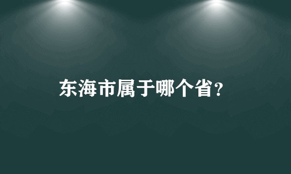 东海市属于哪个省？