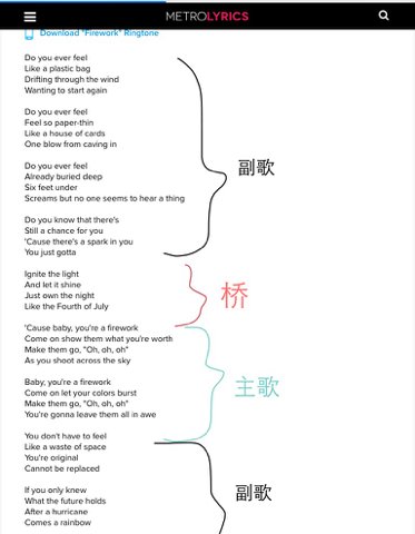一首歌曲的副歌是什么意思