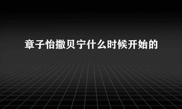 章子怡撒贝宁什么时候开始的