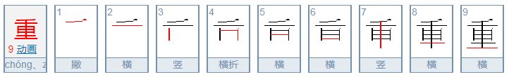 重的拼音