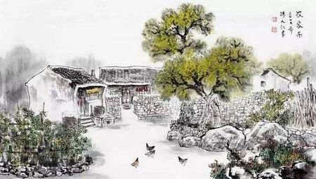 雨里鸡鸣一两家全诗