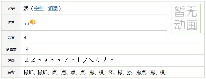 緌的简体是什么？