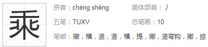 乘的的多音字？