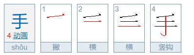 手的笔顺怎么写