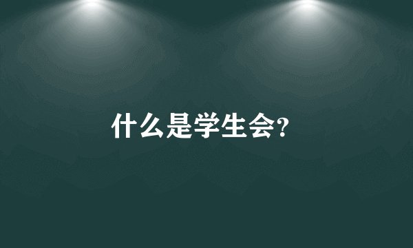 什么是学生会？