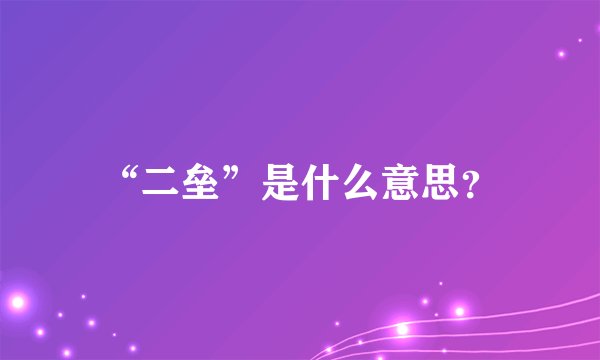 “二垒”是什么意思？