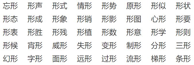 形的部首是什么