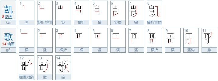 凯组词有哪些词语