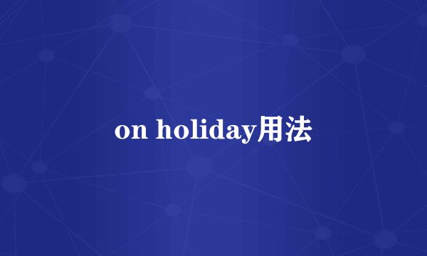 on holiday用法