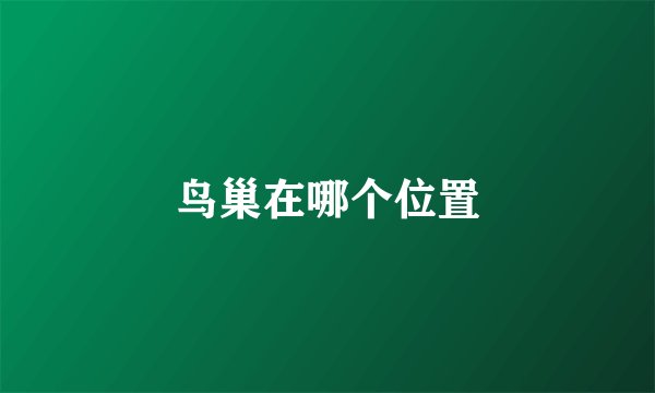 鸟巢在哪个位置